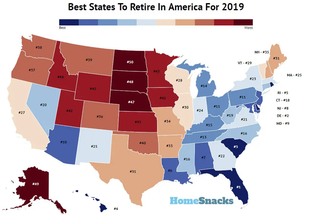 These Are The 10 Best States To Retire In America For 2019